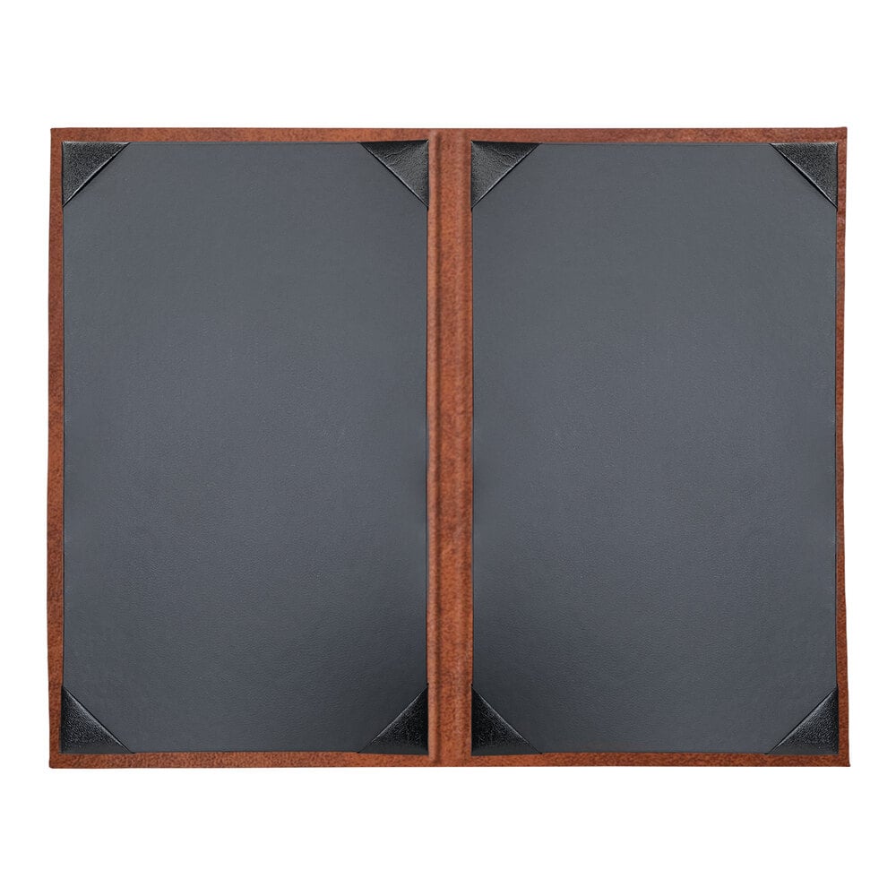 H. Risch, Inc. HAR-2V Harley 8 1/2" x 14" Customizable Butterscotch 2 View Menu Cover