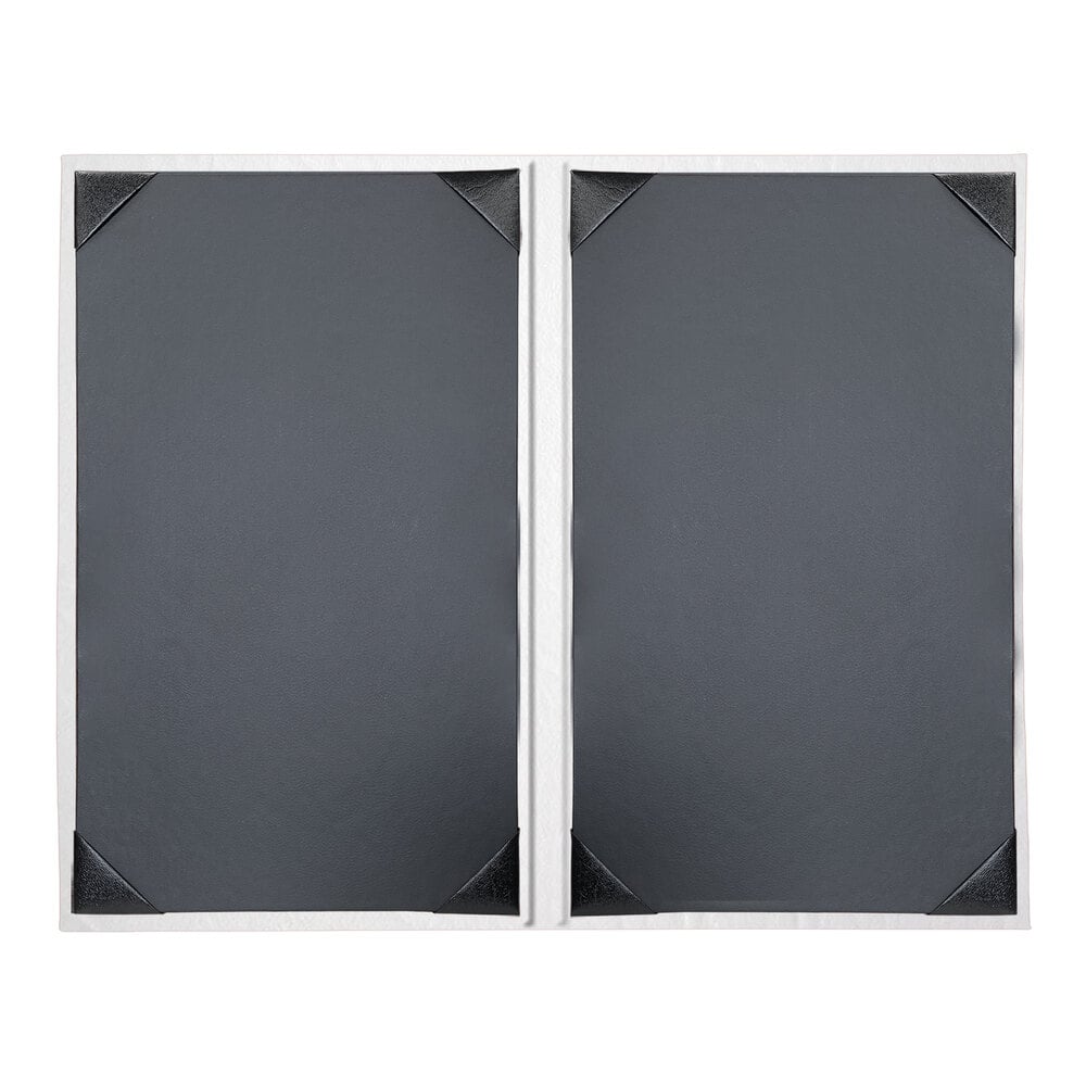 H. Risch, Inc. HAR-2V Harley 8 1/2" x 14" Customizable White 2 View Menu Cover