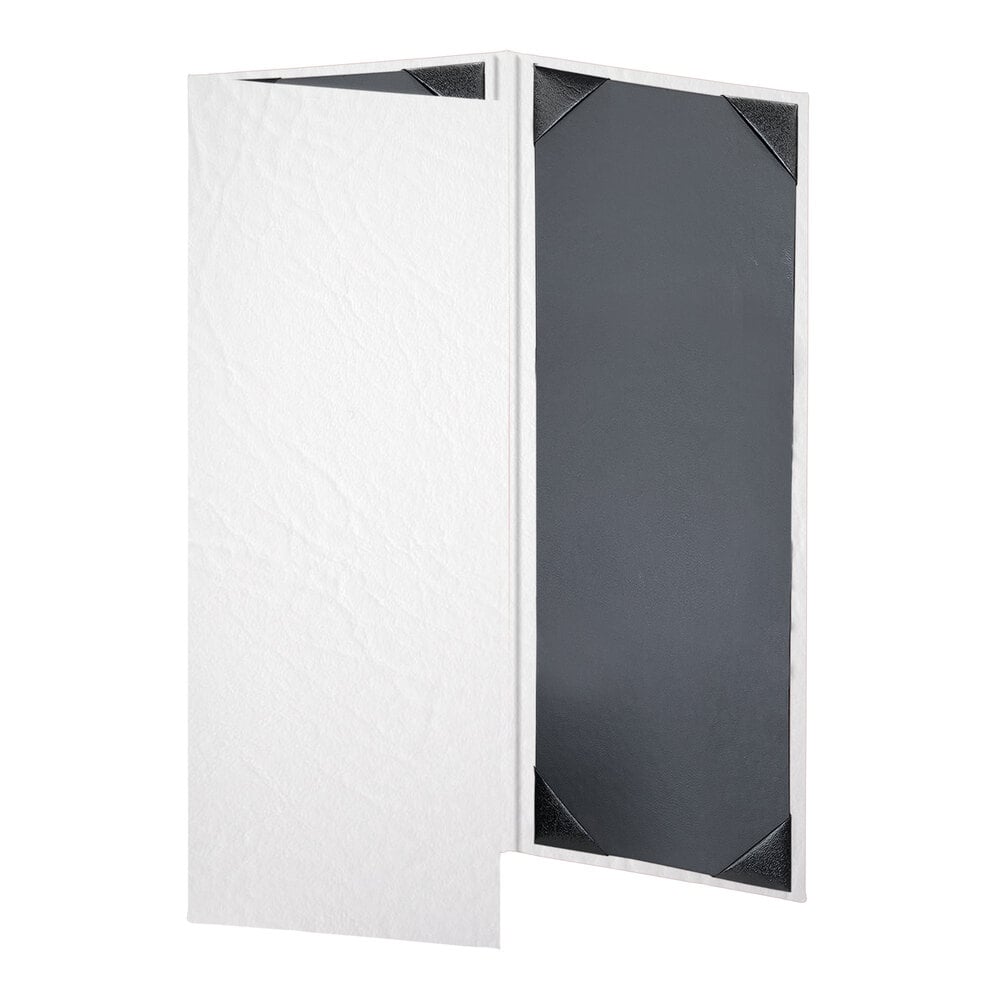 H. Risch, Inc. HAR-3V Harley 4 1/4" x 11" Customizable White 3 View Menu Cover