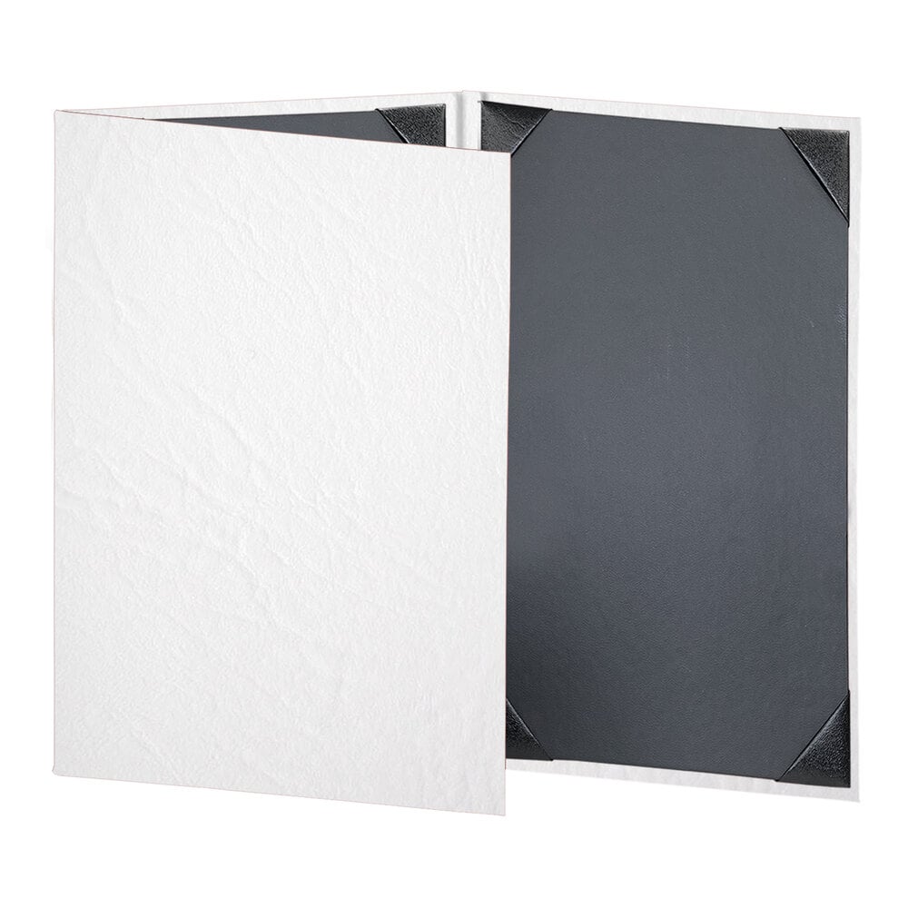 H. Risch, Inc. HAR-3V Harley 5 1/2" x 8 1/2" Customizable White 3 View Menu Cover