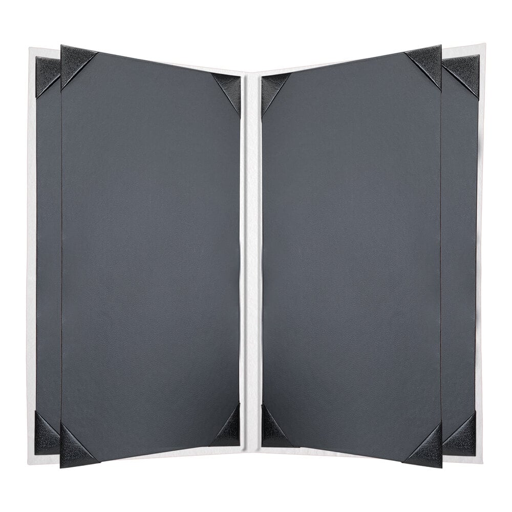 H. Risch, Inc. HAR-6V Harley 8 1/2" x 14" Customizable White 6 View Menu Cover