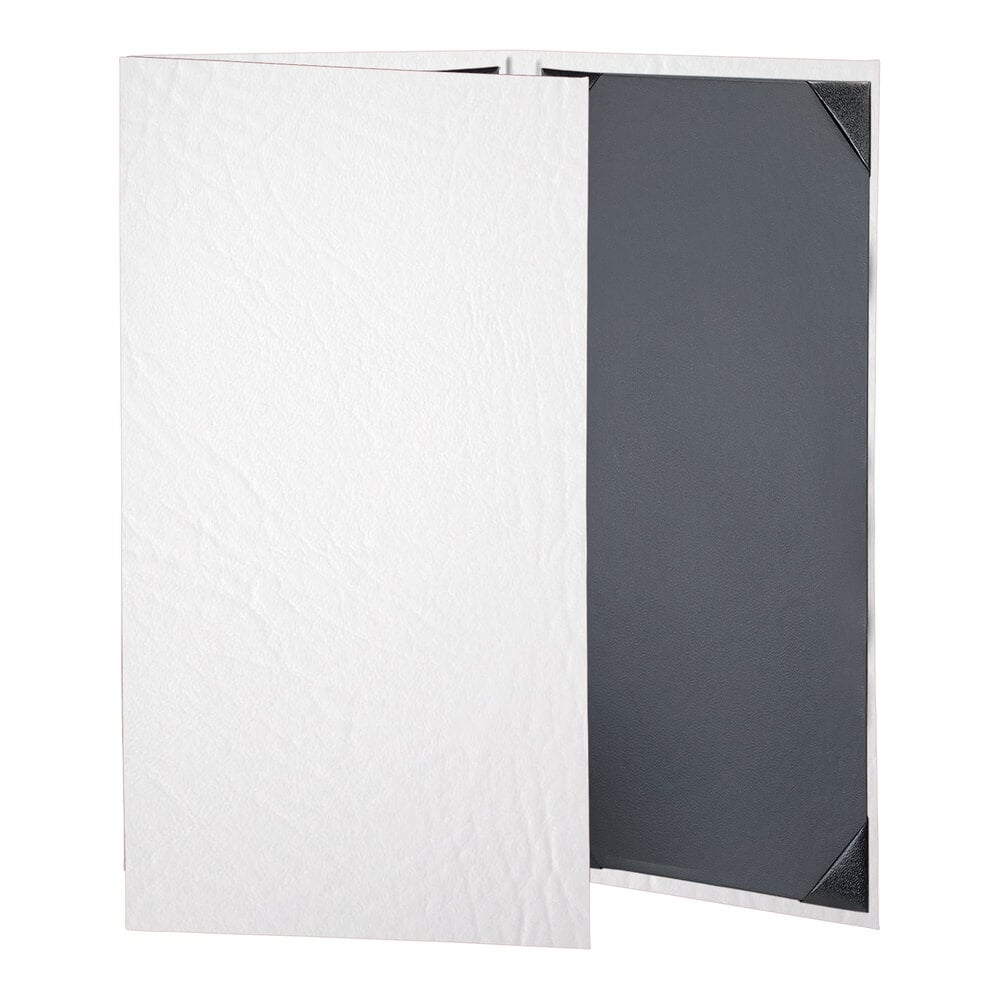 H. Risch, Inc. HAR-3V Harley 8 1/2" x 14" Customizable White 3 View Menu Cover