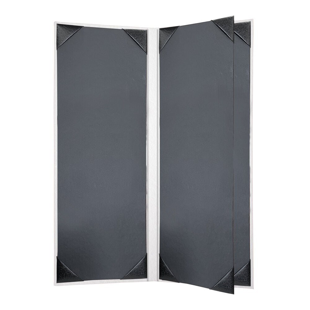 H. Risch, Inc. HAR-4V Harley 4 1/4" x 11" Customizable White 4 View Menu Cover