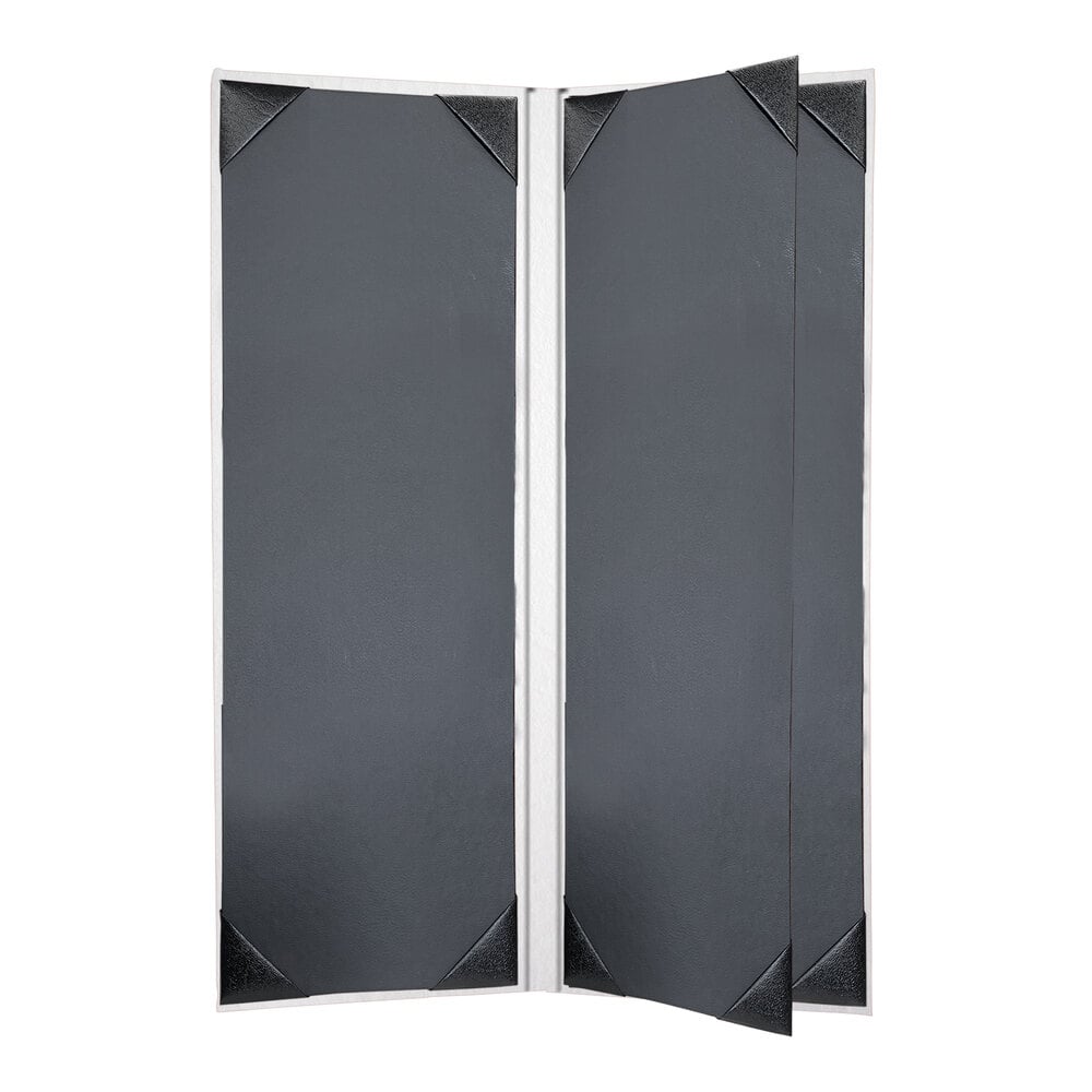 H. Risch, Inc. HAR-4V Harley 4 1/4" x 14" Customizable White 4 View Menu Cover