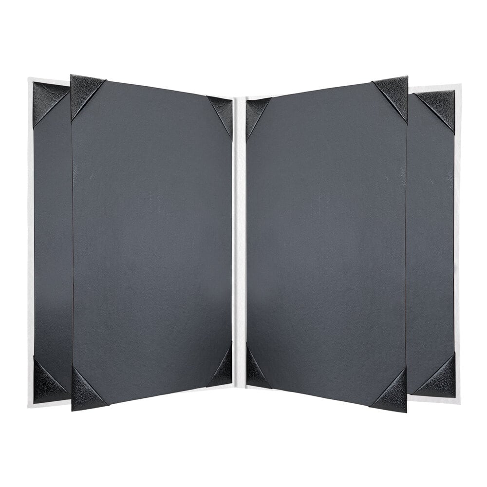 H. Risch, Inc. HAR-6V Harley 5 1/2" x 8 1/2" Customizable White 6 View Menu Cover