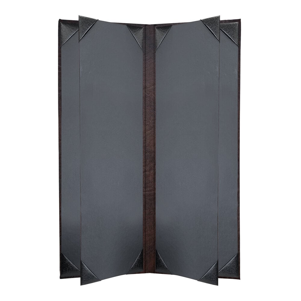 H. Risch, Inc. HAR-6V Harley 4 1/4" x 14" Customizable Brown 6 View Menu Cover