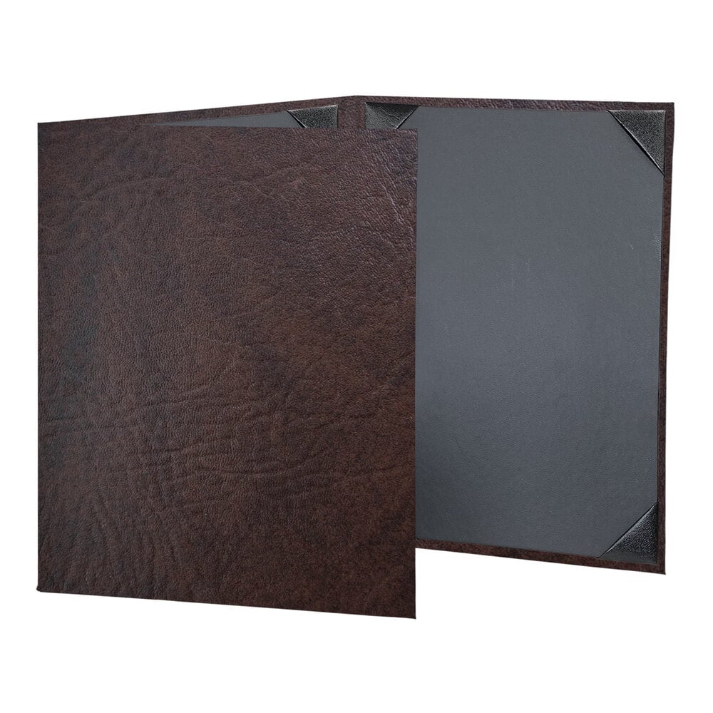 H. Risch, Inc. HAR-3V Harley 8 1/2" x 11" Customizable Brown 3 View Menu Cover