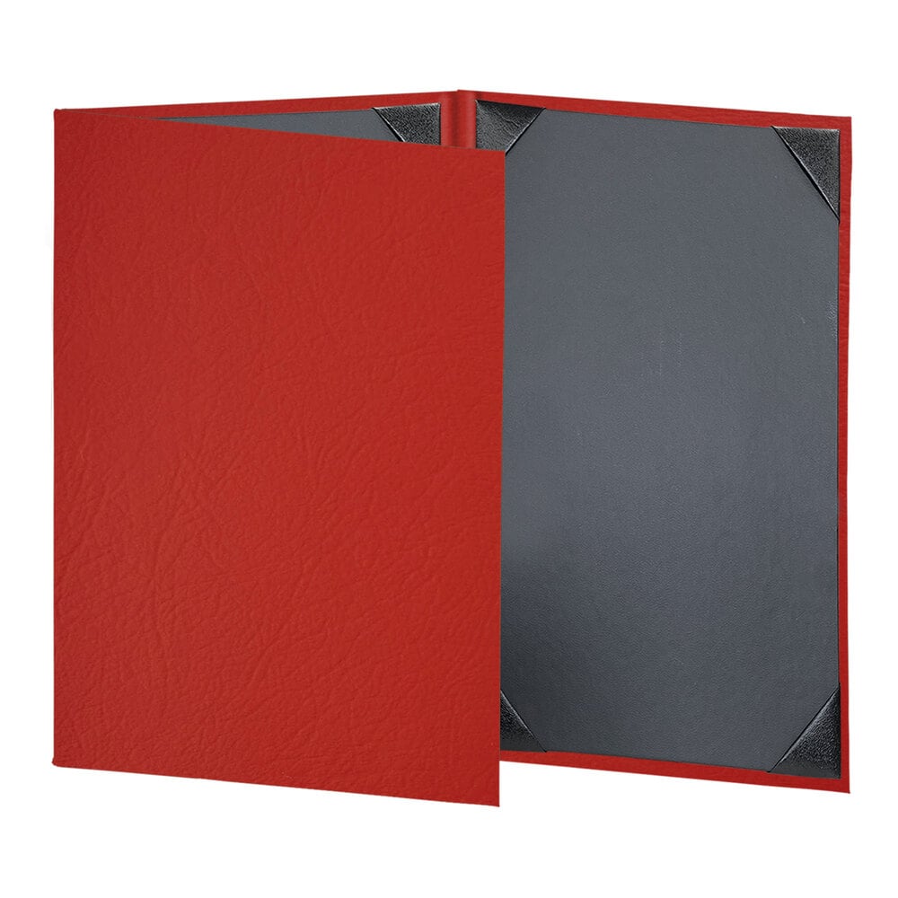 H. Risch, Inc. HAR-3V Harley 5 1/2" x 8 1/2" Customizable Red 3 View Menu Cover