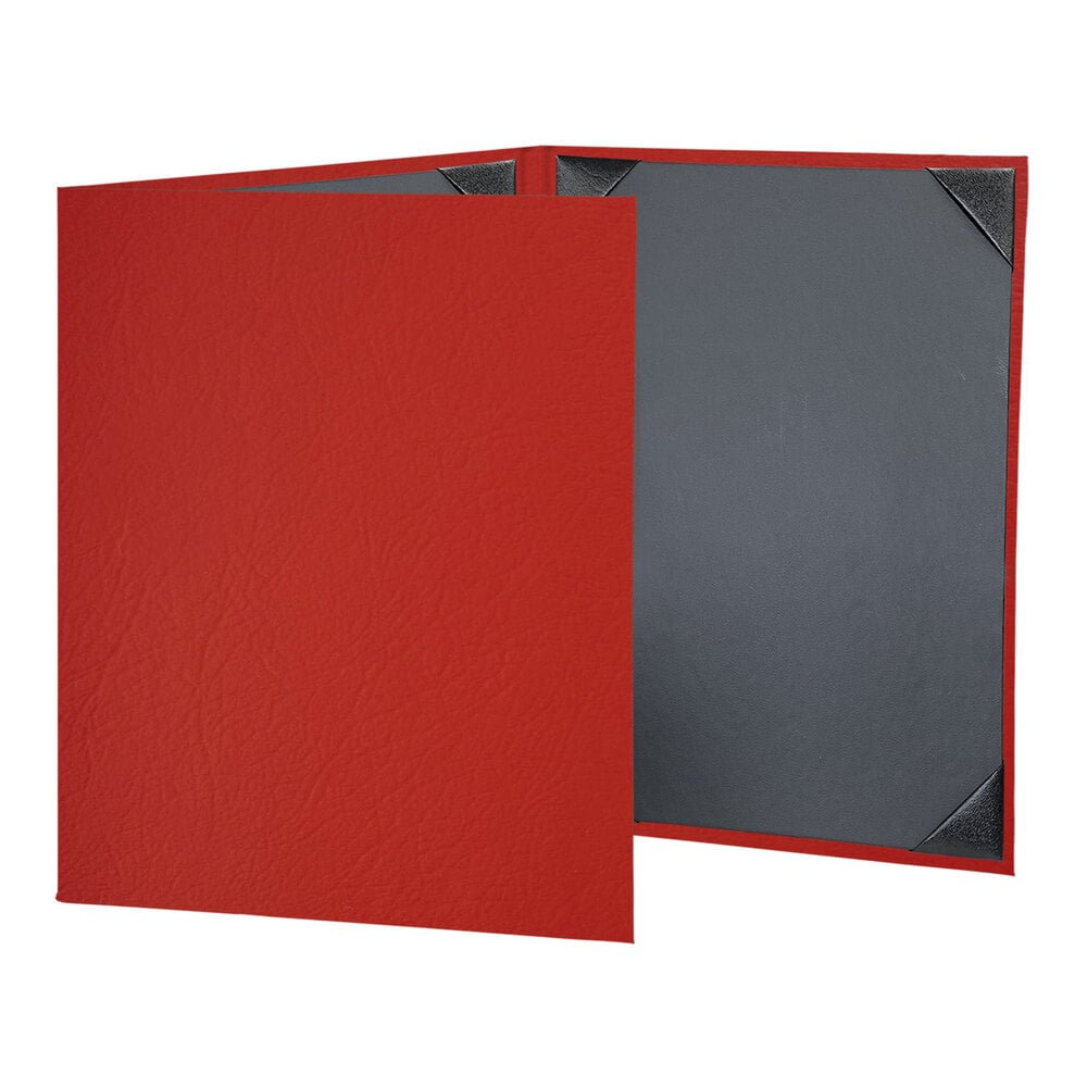 H. Risch, Inc. HAR-3V Harley 8 1/2" x 11" Customizable Red 3 View Menu Cover