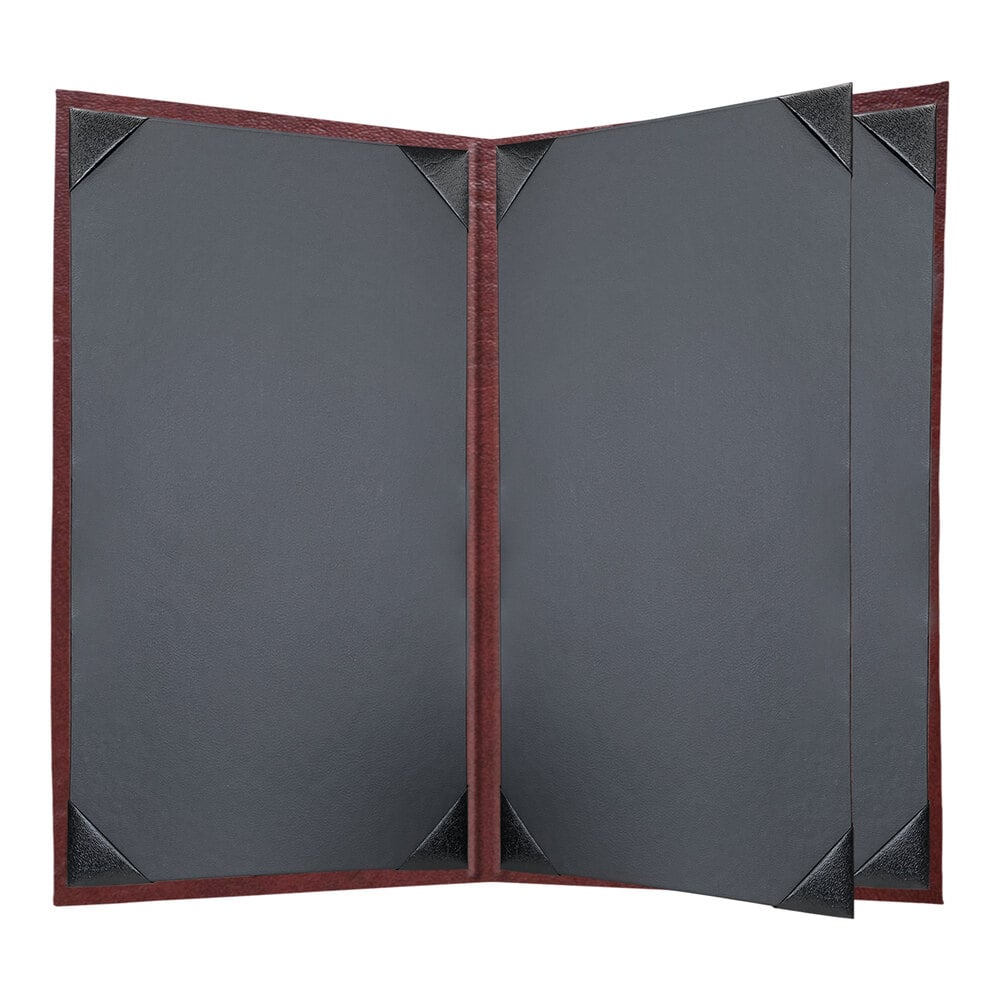 H. Risch, Inc. HAR-4V Harley 8 1/2" x 14" Customizable Wine 4 View Menu Cover