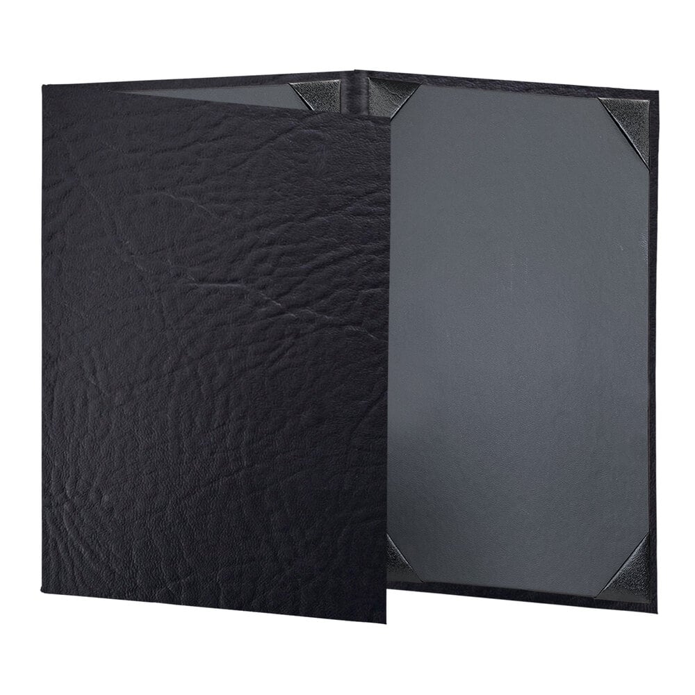 H. Risch, Inc. HAR-3V Harley 5 1/2" x 8 1/2" Customizable Black 3 View Menu Cover