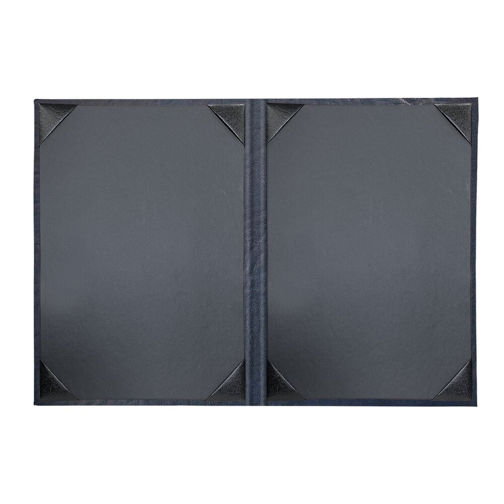 H. Risch, Inc. HAR-2V Harley 5 1/2" x 8 1/2" Customizable Navy 2 View Menu Cover