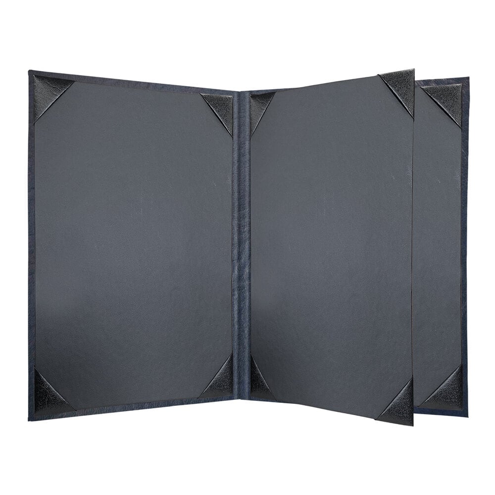 H. Risch, Inc. HAR-4V Harley 5 1/2" x 8 1/2" Customizable Navy 4 View Menu Cover