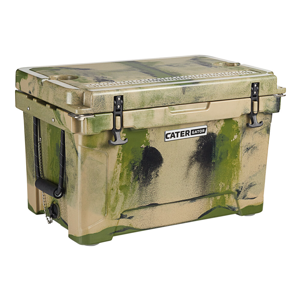 CaterGator CG45CAMO Camouflage 45 Qt. Rotomolded Outdoor Cooler / Ice Chest