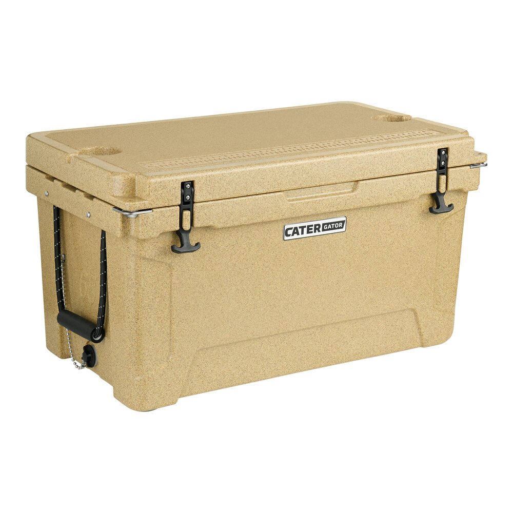 CaterGator CG65SPB Beige 65 Qt. Rotomolded Outdoor Cooler / Ice Chest