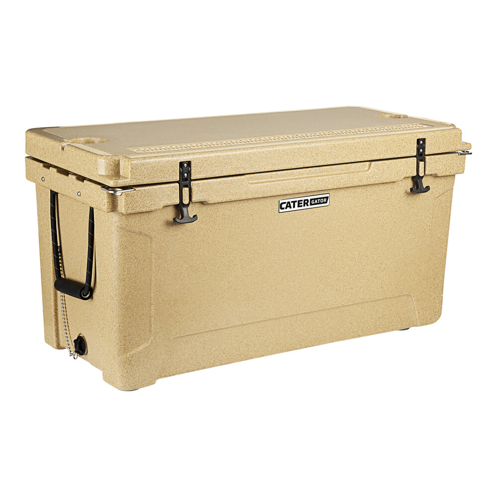 CaterGator CG100SPB Beige 110 Qt. Rotomolded Outdoor Cooler / Ice Chest