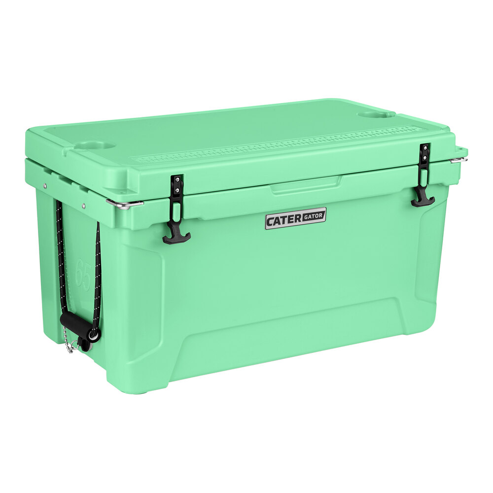 CaterGator CG65SF Seafoam 65 Qt. Rotomolded Outdoor Cooler / Ice Chest