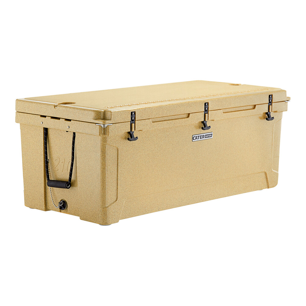 CaterGator CG200SPB Beige 210 Qt. Rotomolded Outdoor Cooler / Ice Chest