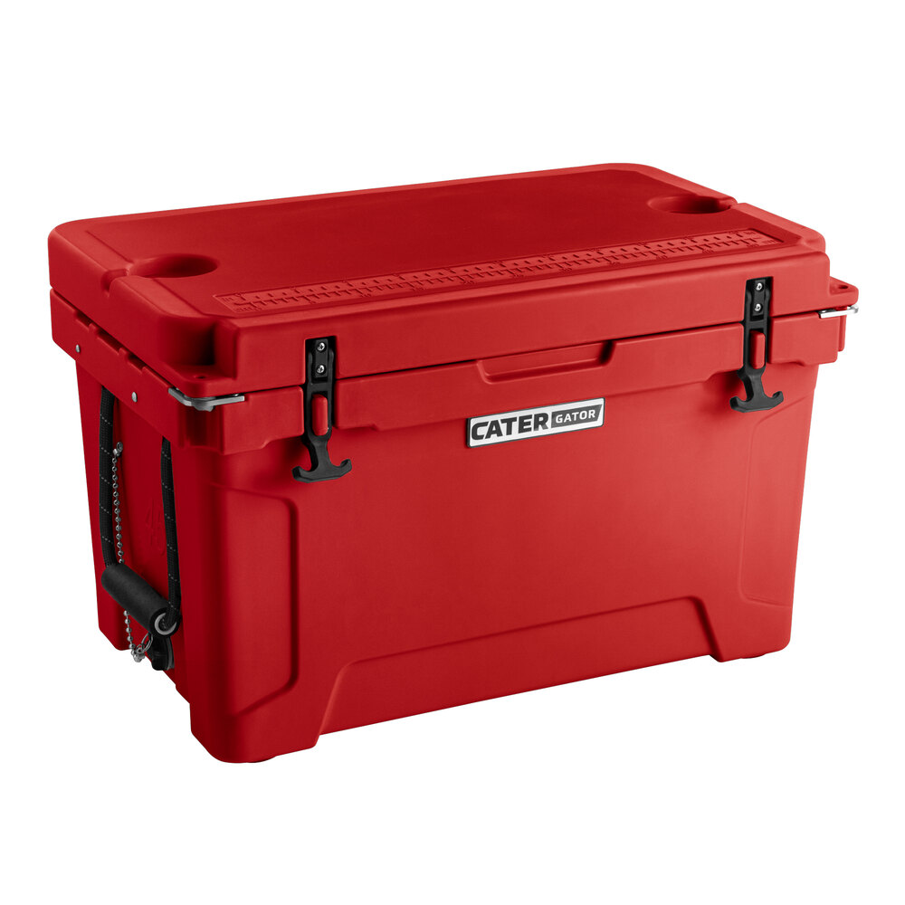 CaterGator CG45RED Red 45 Qt. Rotomolded Outdoor Cooler / Ice Chest