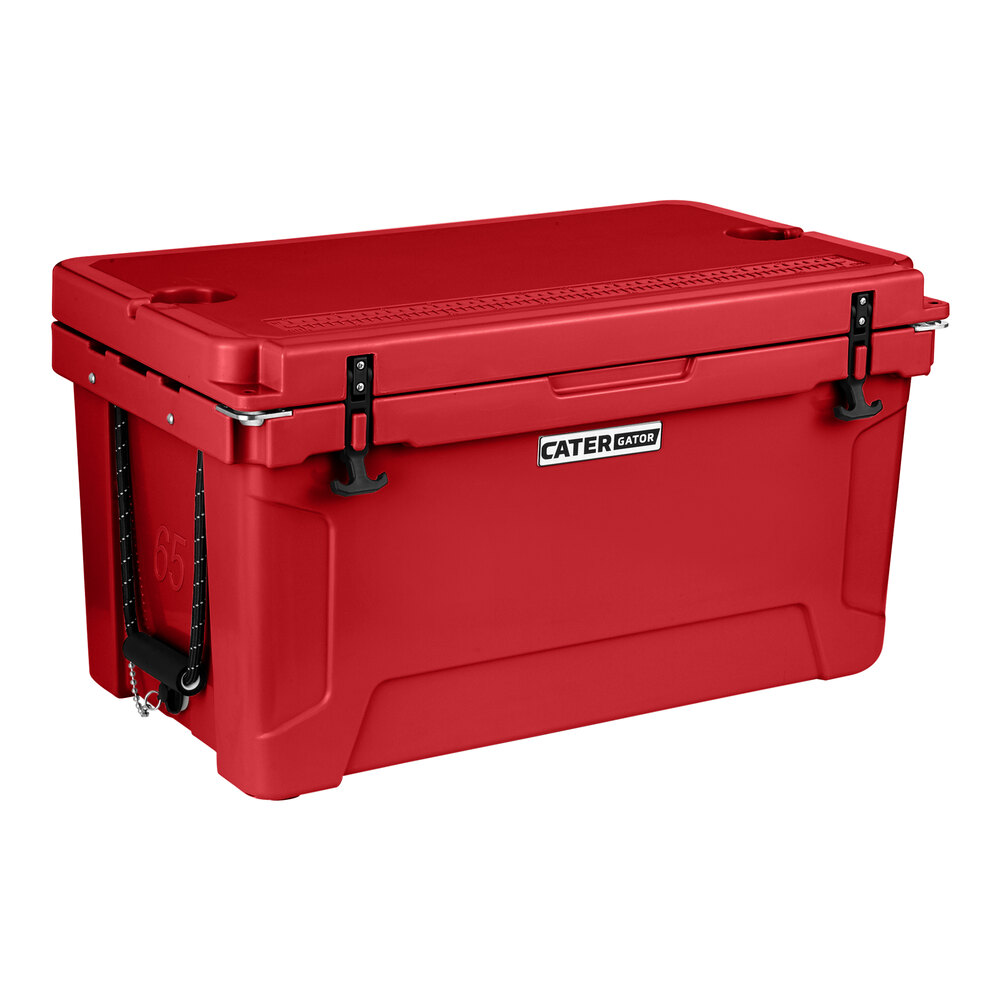 CaterGator CG65RED Red 65 Qt. Rotomolded Outdoor Cooler / Ice Chest