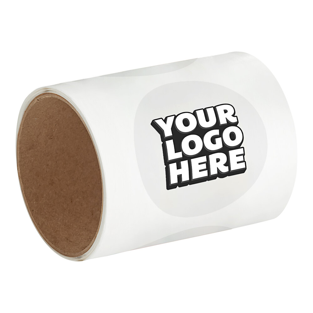 Carnival King 3" Customizable Round Vinyl Label Roll - 50/Pack