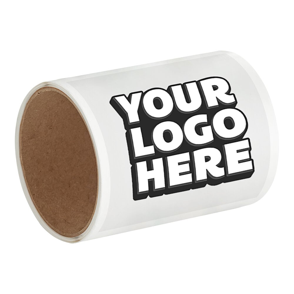 Carnival King 4" x 4" Customizable Square Vinyl Label Roll - 50/Pack