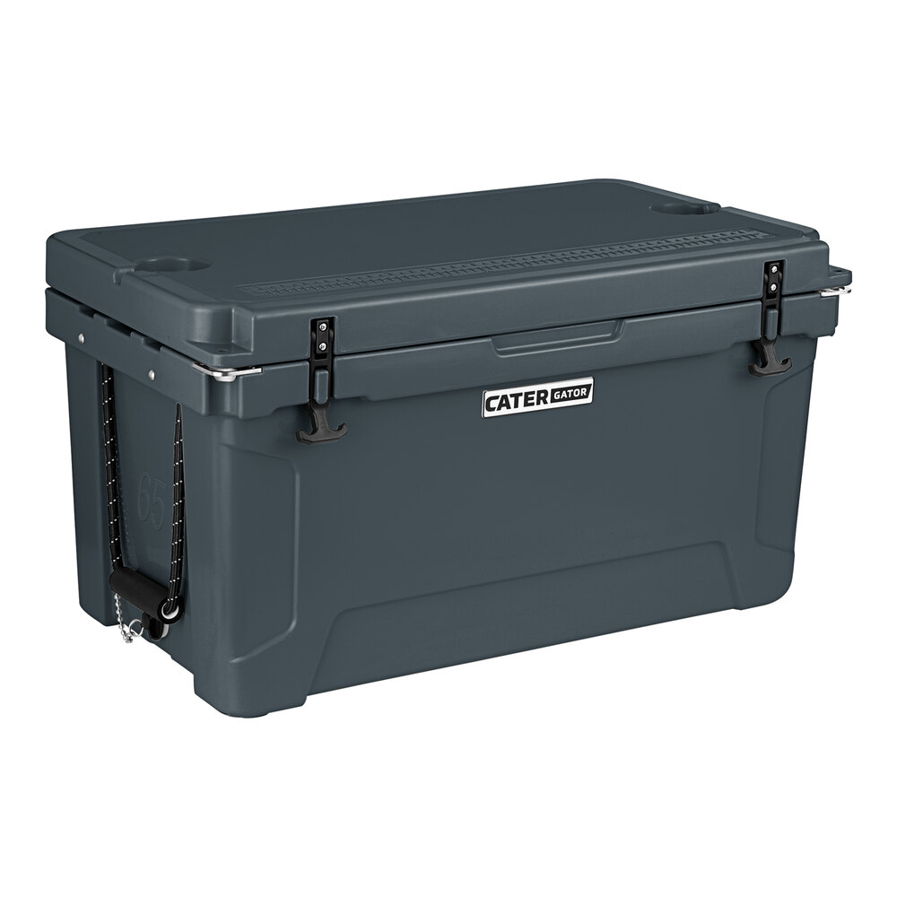 CaterGator CG65CHR Charcoal 65 Qt. Rotomolded Outdoor Cooler / Ice Chest