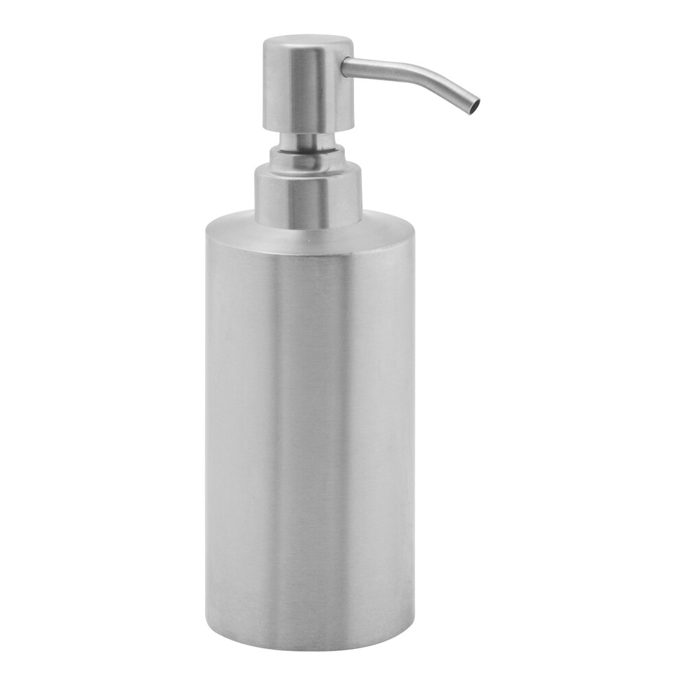 room360 Tokyo RSP010BSS22 12 oz. Brushed Silver Stainless Steel Soap Dispenser with Brushed Stainless Top - 6/Case