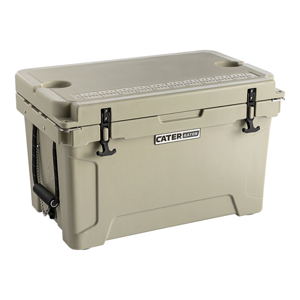 CaterGator CG45TAN Tan 45 Qt. Rotomolded Outdoor Cooler / Ice Chest