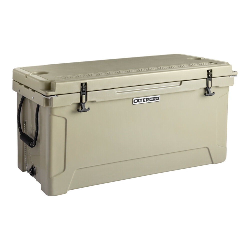 CaterGator CG100TAN Tan 110 Qt. Rotomolded Outdoor Cooler / Ice Chest