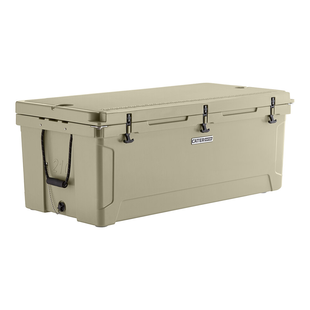 CaterGator CG200TAN Tan 210 Qt. Rotomolded Outdoor Cooler / Ice Chest