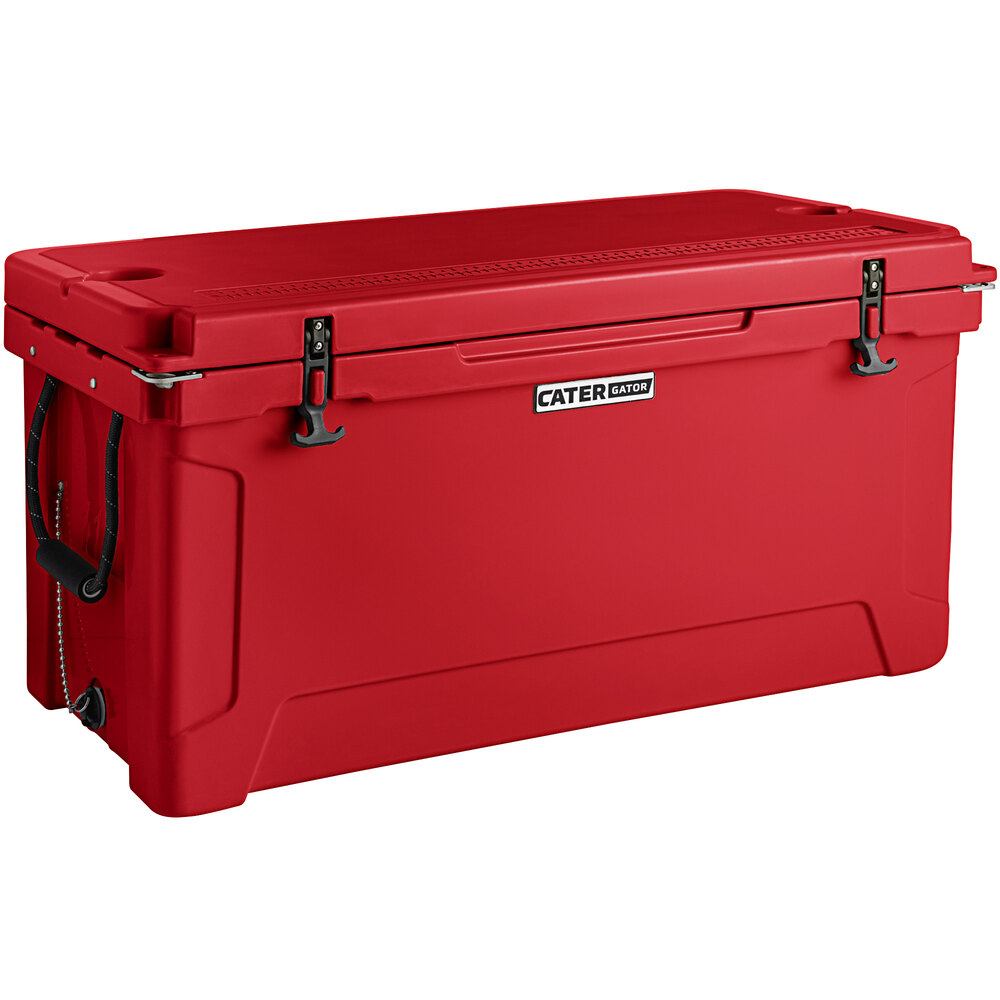 CaterGator CG100RED Red 110 Qt. Rotomolded Outdoor Cooler / Ice Chest