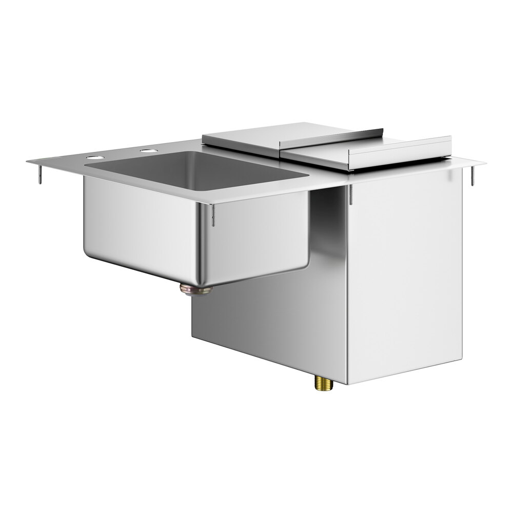 Regency 21" x 18" Stainless Steel Drop-In Hand Sink with Ice Bin