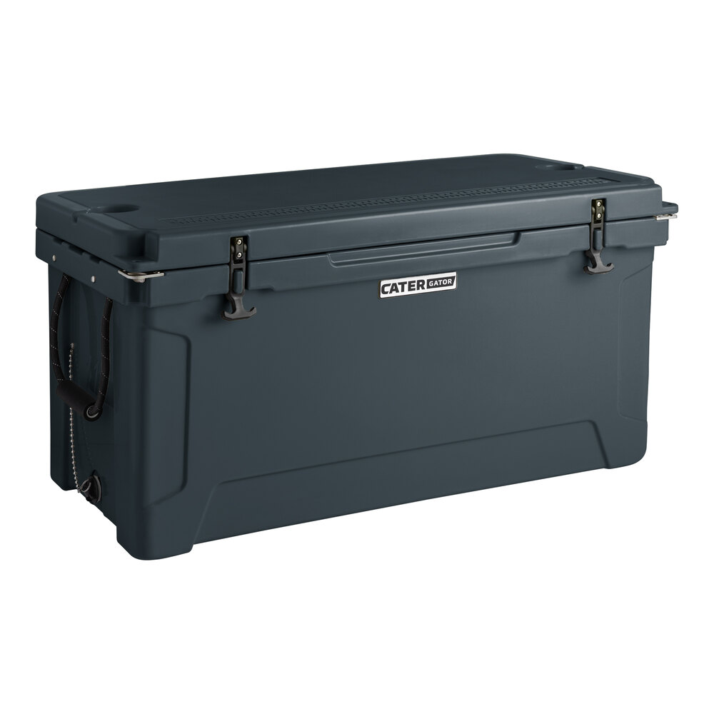 CaterGator CG100CHR Charcoal 110 Qt. Rotomolded Outdoor Cooler / Ice Chest