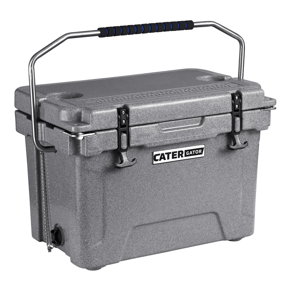CaterGator CG20SPG Gray 20 Qt. Rotomolded Outdoor Cooler / Ice Chest