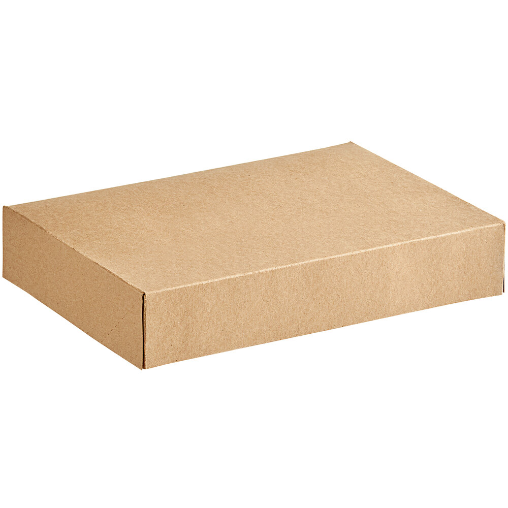 Baker's Lane 12" x 8" x 2 1/4" Kraft Customizable Auto-Popup Donut / Bakery Box - 200/Bundle