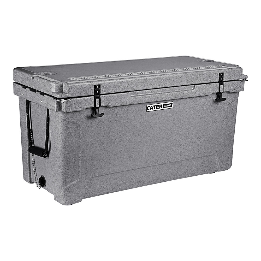 CaterGator CG100SPG Gray 110 Qt. Rotomolded Outdoor Cooler / Ice Chest