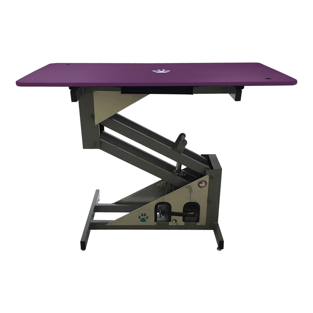 Groomer's Best GB48HYT-PU 24" x 48" Hydraulic Purple Grooming Table