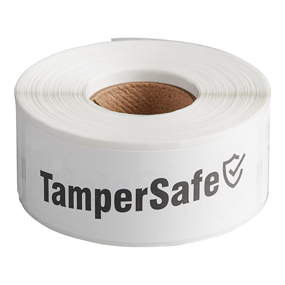 Choice TamperSafe 3" x 1" Customizable White Paper Tamper-Evident Label - 250/Roll