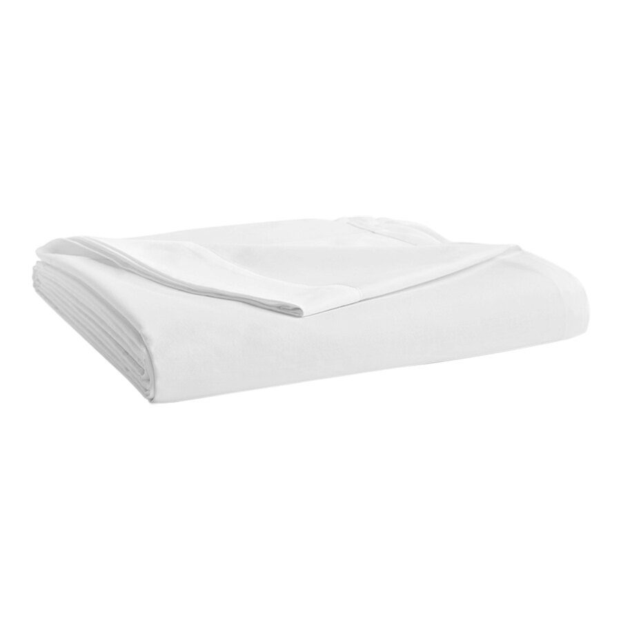 Garnier-Thiebaut Monaco T-300 120" x 94" White Queen Size Percale Weave 100% ELS Cotton Flat Sheet - 20/Case