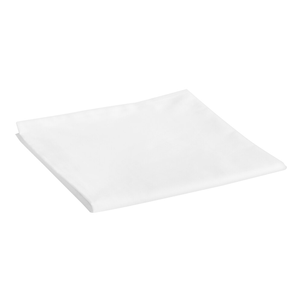 Garnier-Thiebaut 31" x 21" White Queen Size Cotton / Polyester Pillow Protector with Zip Closure - 120/Case