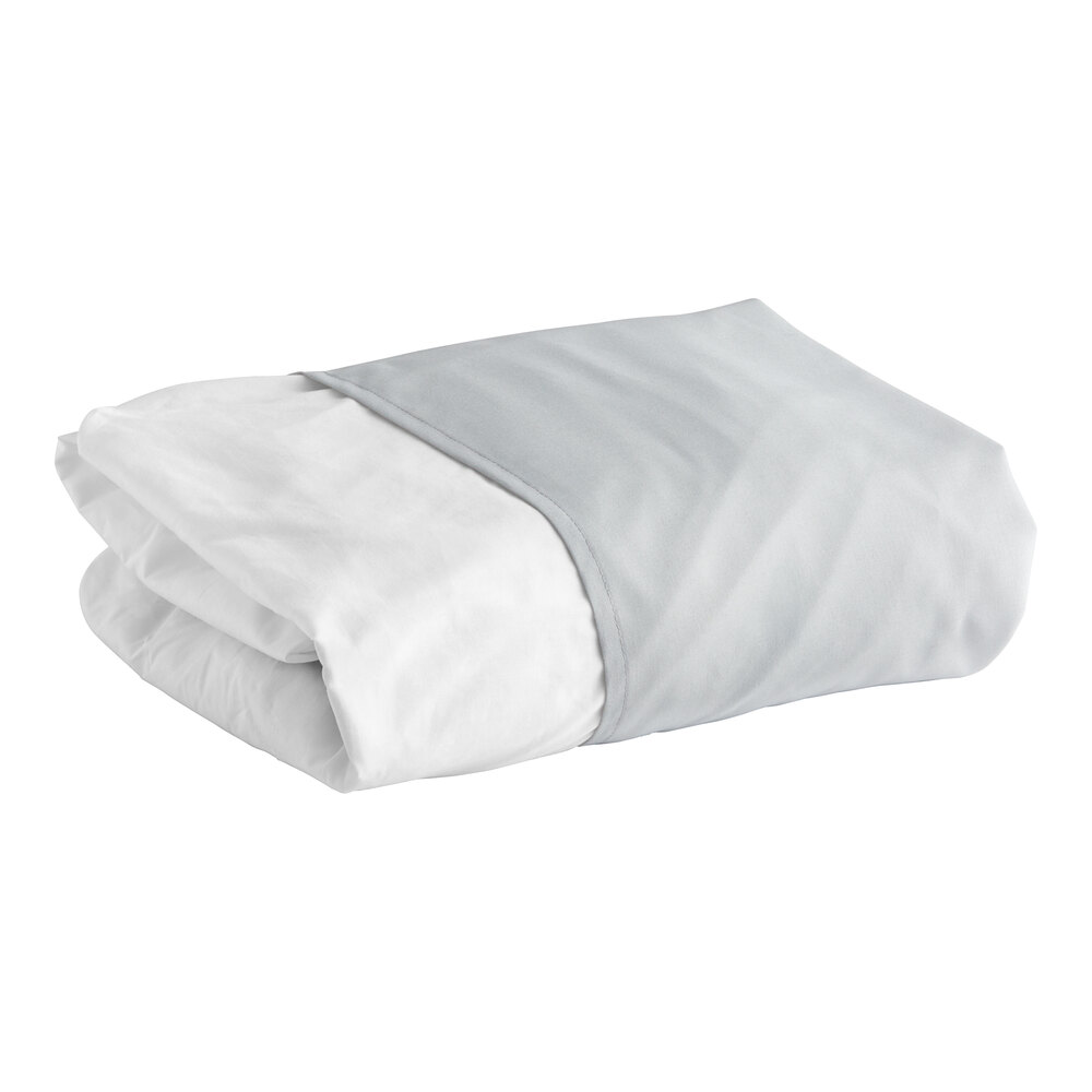 1888 Mills Beyond 80" x 78" King Size Gray Polyester Bed Skirt - 6/Case