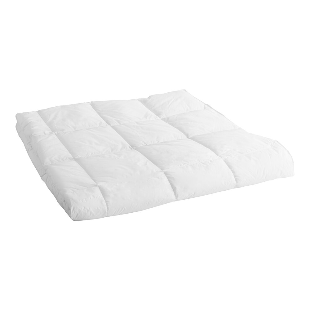 Garnier-Thiebaut T-230 90" x 90" White Medium Weight Queen / Double Size 100% Cotton Synthetic Duvet Insert - 5/Case