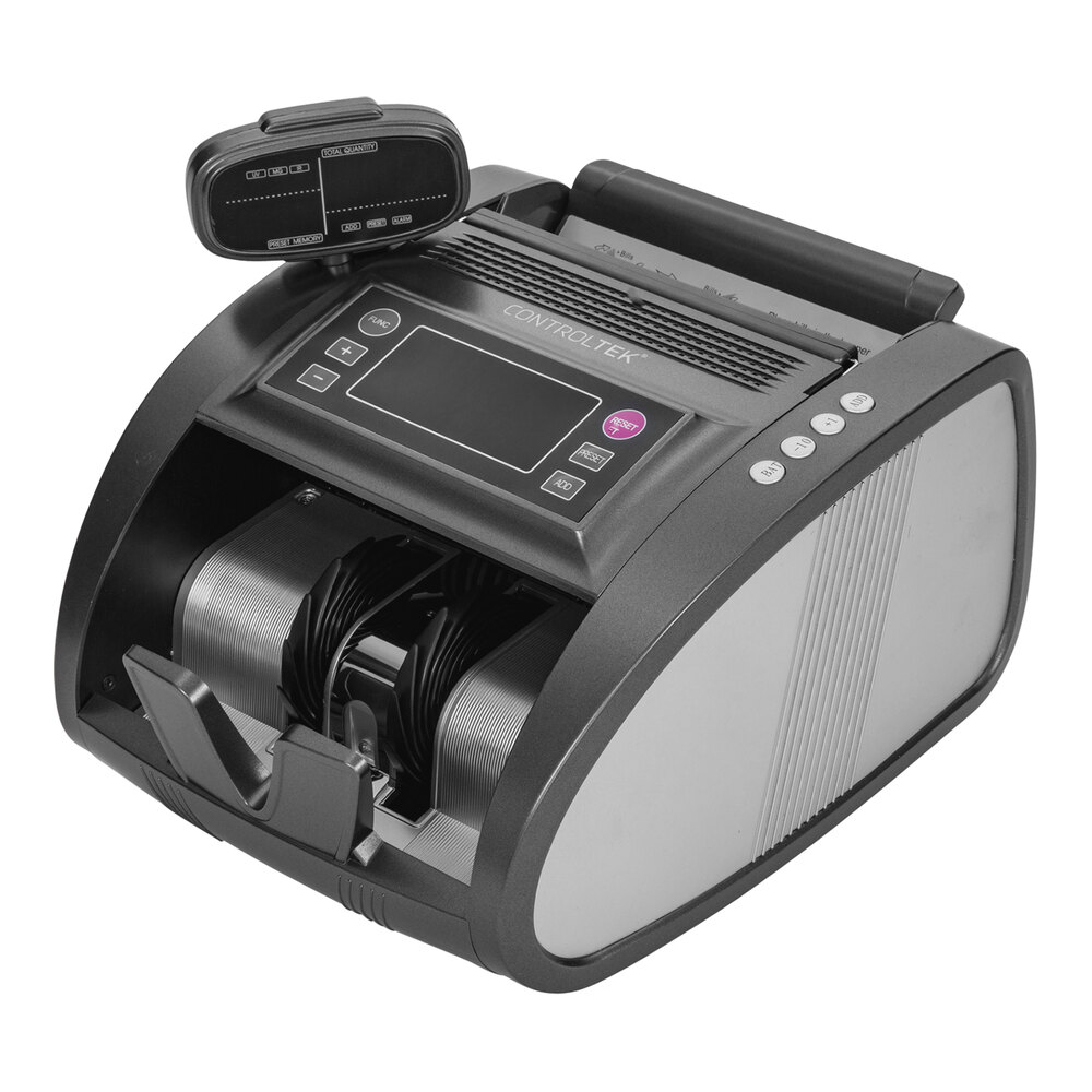 Controltek USA 500137 1,200 Bill Per Minute Bill Counter with Counterfeit Detection