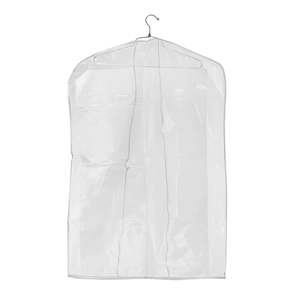 24" x 36" Clear 2 Gauge Vinyl Overlap Garment Bag - 12/Case