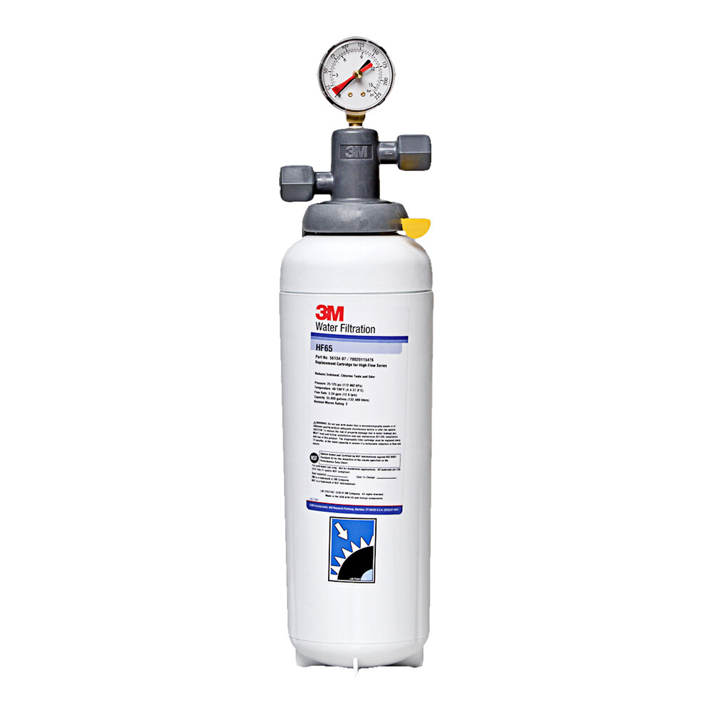 3M Water Filtration Products BEV165 High Flow Series Water Filtration System - 3 Micron Rating and 3.34 GPM