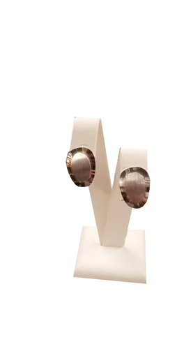 Cindy Lowy Jewelry Two Tone Earrings, Silver and Brushed Silver