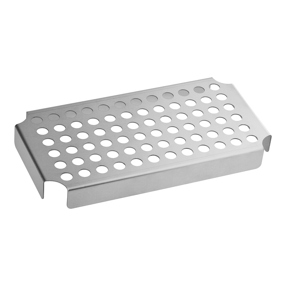 Regency 8 1/2" x 4 3/8" 20-Gauge Stainless Steel Grate for Water Stations with Ice Bins