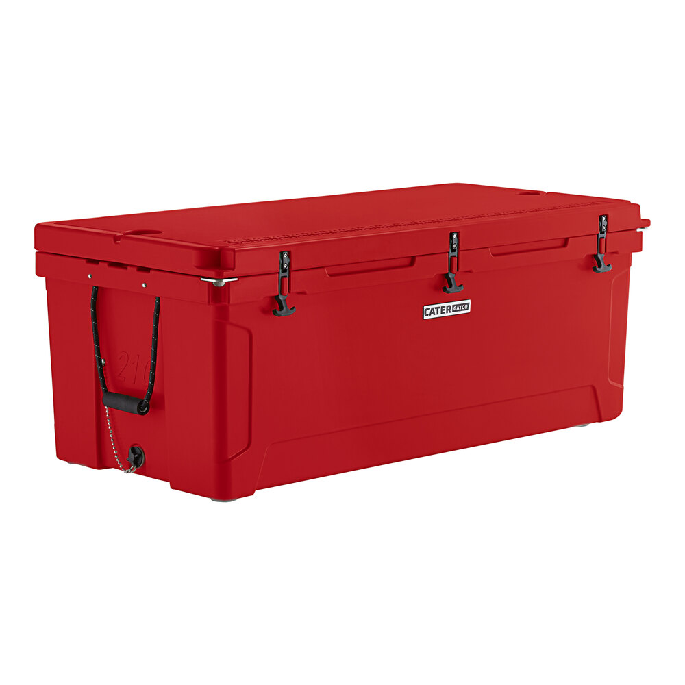 CaterGator CG200RD Red 210 Qt. Rotomolded Outdoor Cooler / Ice Chest