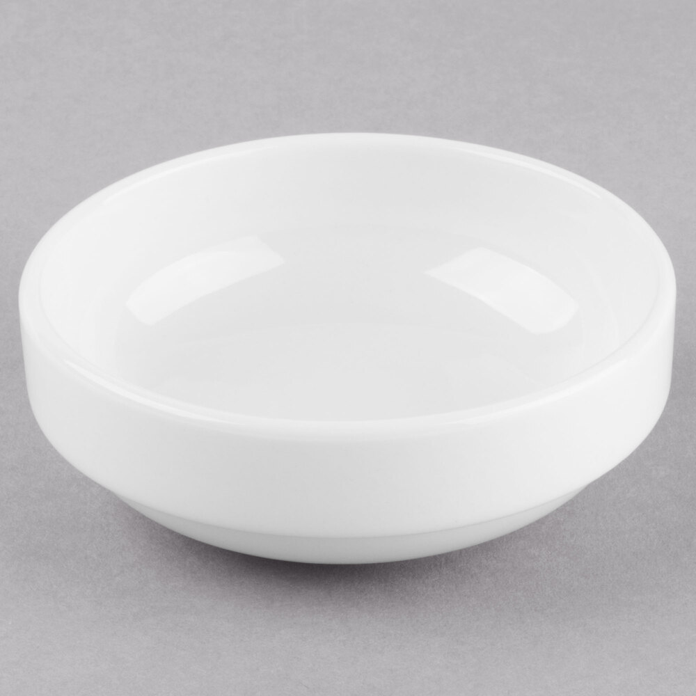 Libbey Porcelana 6 oz. Bright White Porcelain Nestabowl - Sample